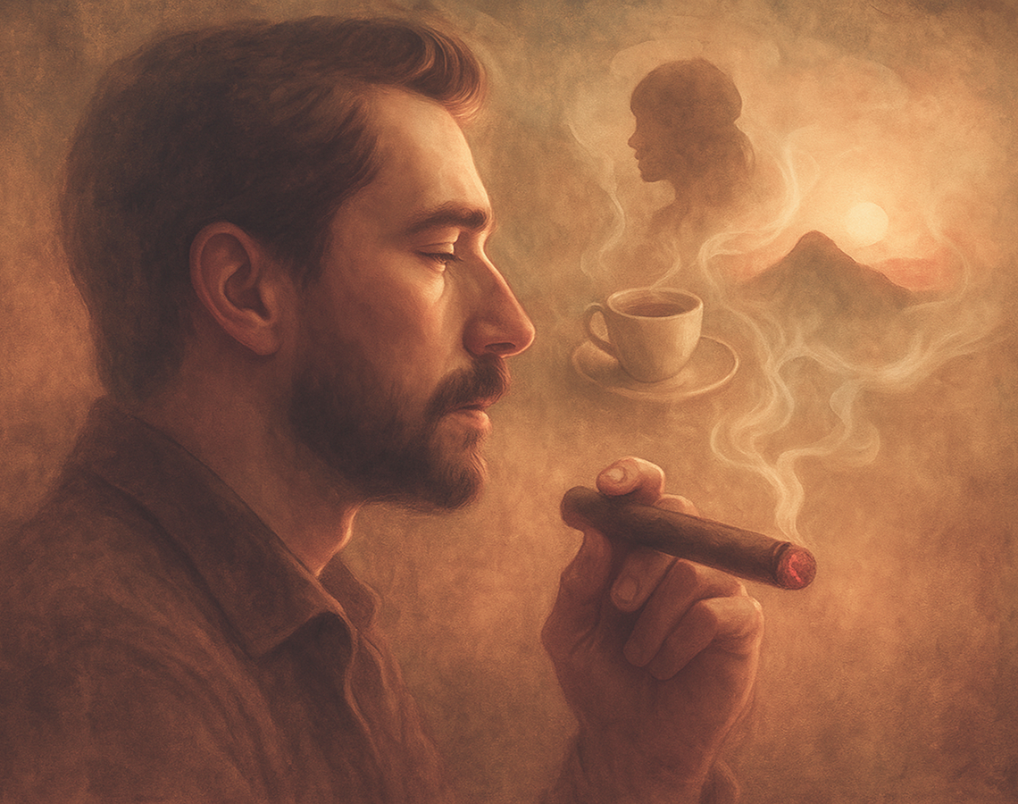 Cigardome app showing tasting notes and flavor profile