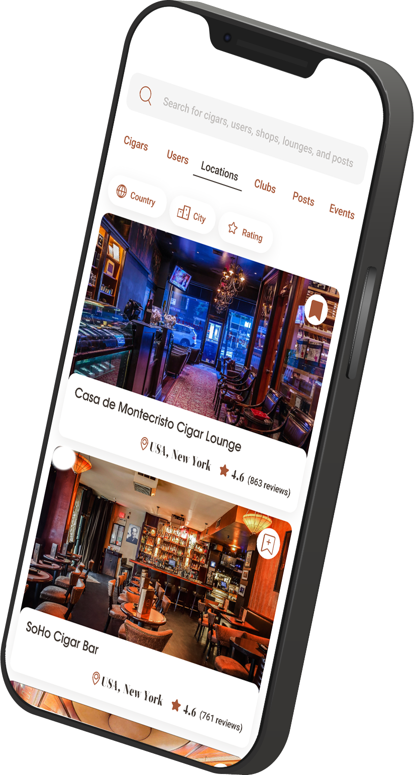 Lounge locator app screen
