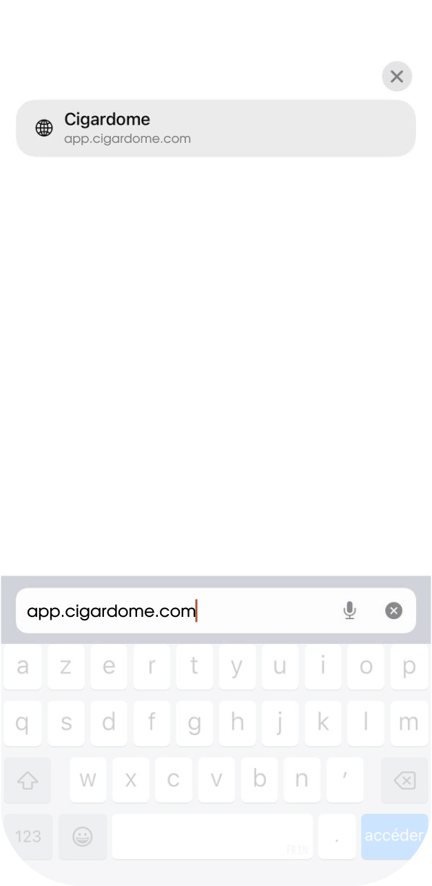 Open app.cigardome.com in Safari